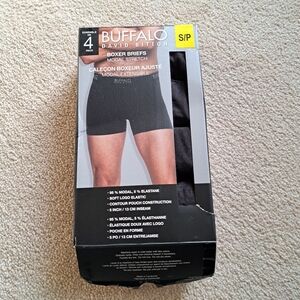 Buffalo David Bitton Boxer Briefs 4 Pack Men's Size Small Black Modal Stretch